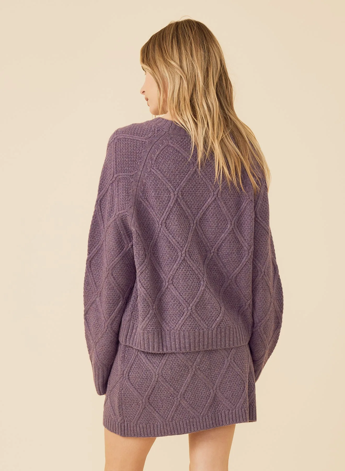 Amelia Knit Pullover - Aubergine