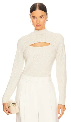 BCBGeneration Key Hole Sweater in Ivory