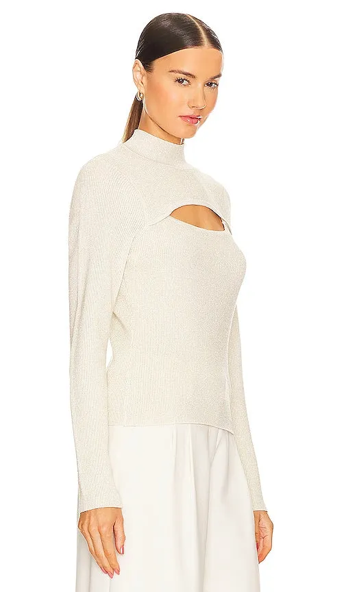 BCBGeneration Key Hole Sweater in Ivory