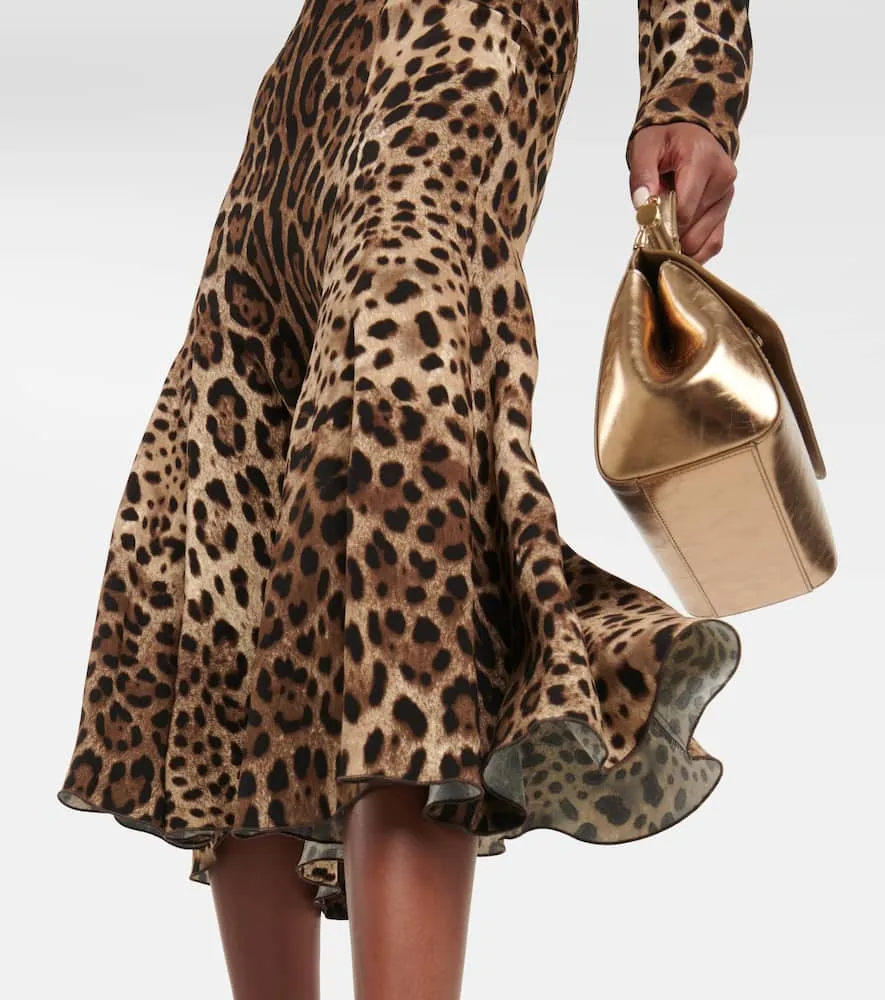 Dolce&Gabbana Leopard-print jersey midi dress