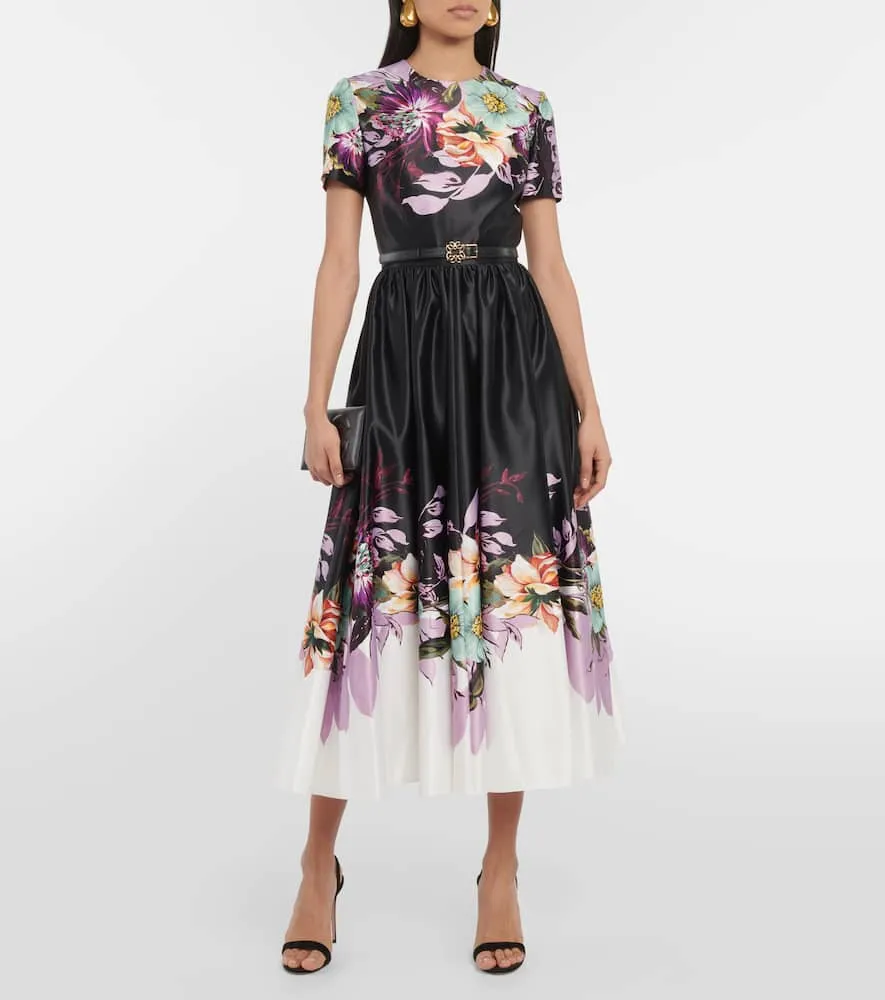 Elie Saab Floral midi dress