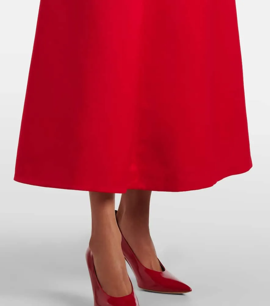 Emilia Wickstead Abella embellished satin midi dress