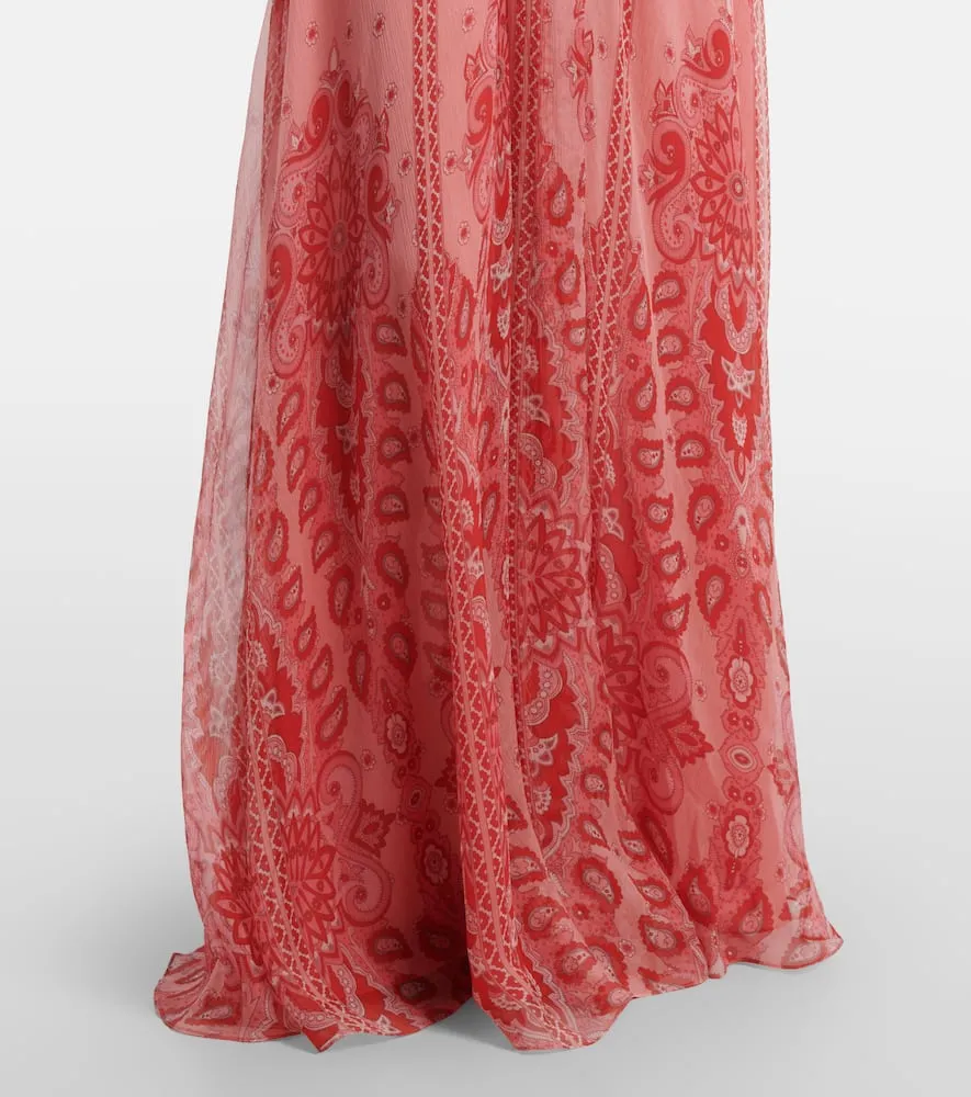 Etro Printed silk gown