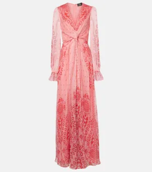 Etro Printed silk gown