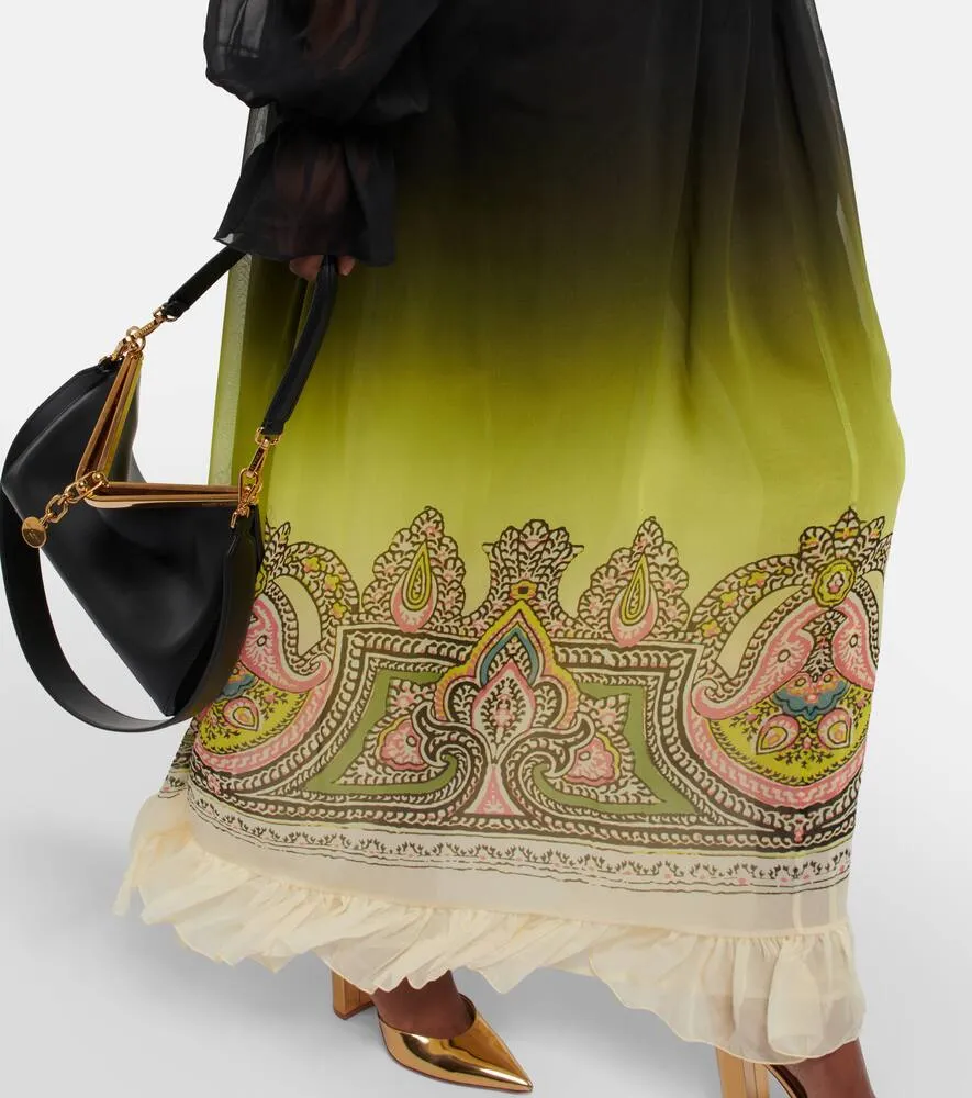 Etro Printed silk maxi dress