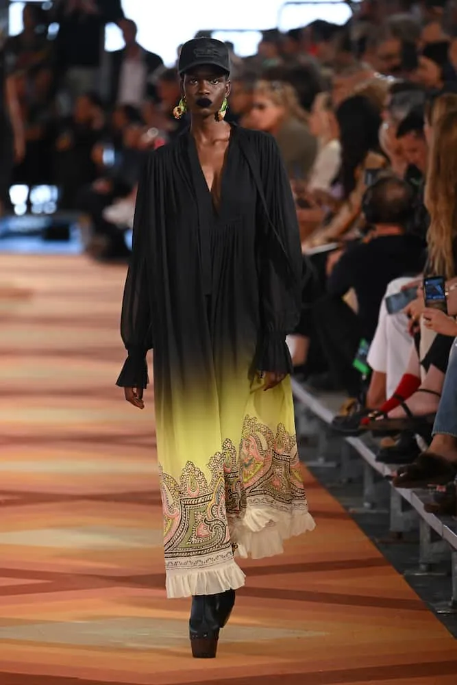 Etro Printed silk maxi dress