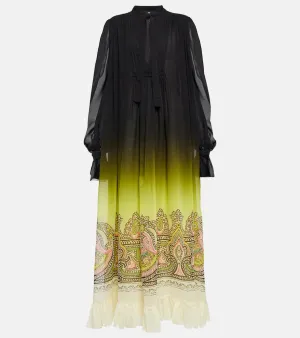 Etro Printed silk maxi dress
