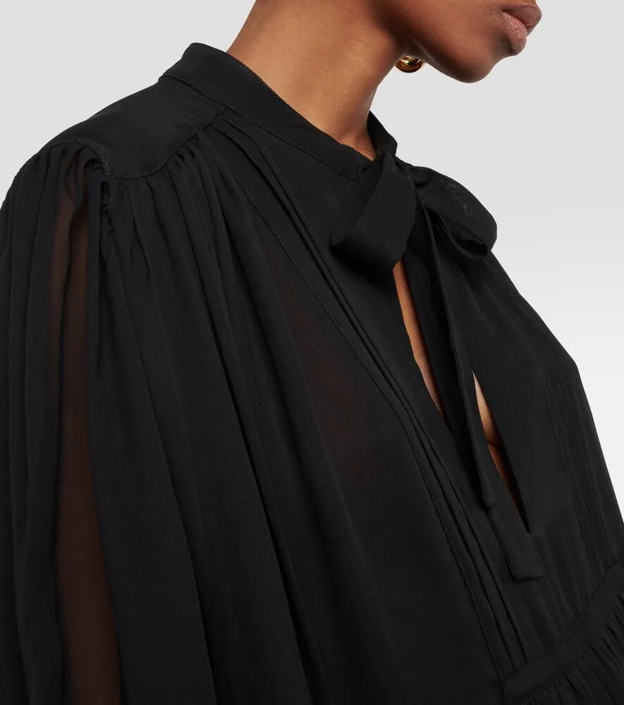 Etro Printed silk maxi dress