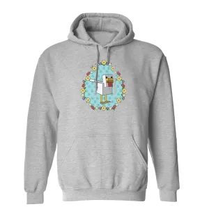 Minecraft Flower Chicken Fleece Hooded Sweatshirt