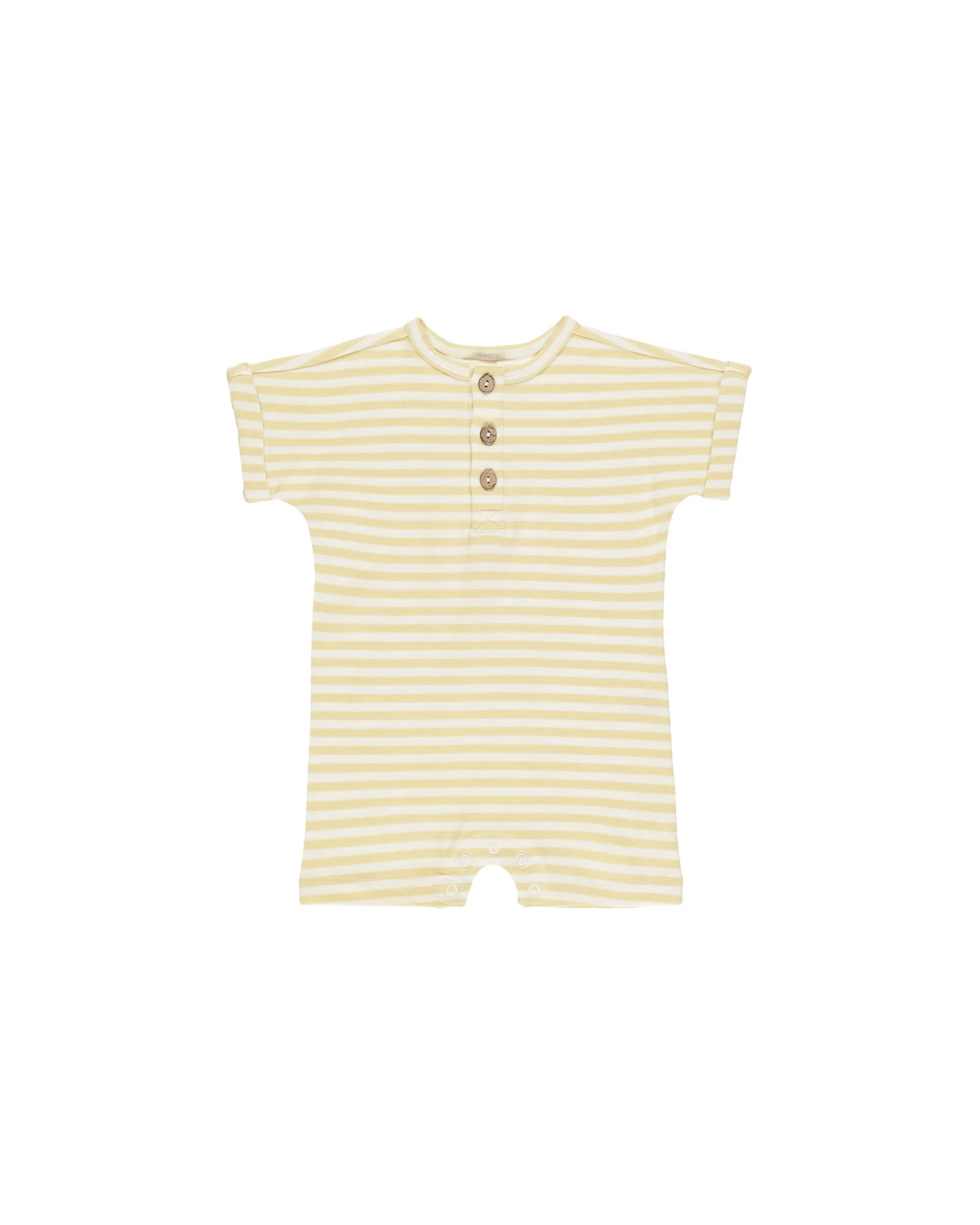 Short Sleeve One-Piece - Yellow Stripe