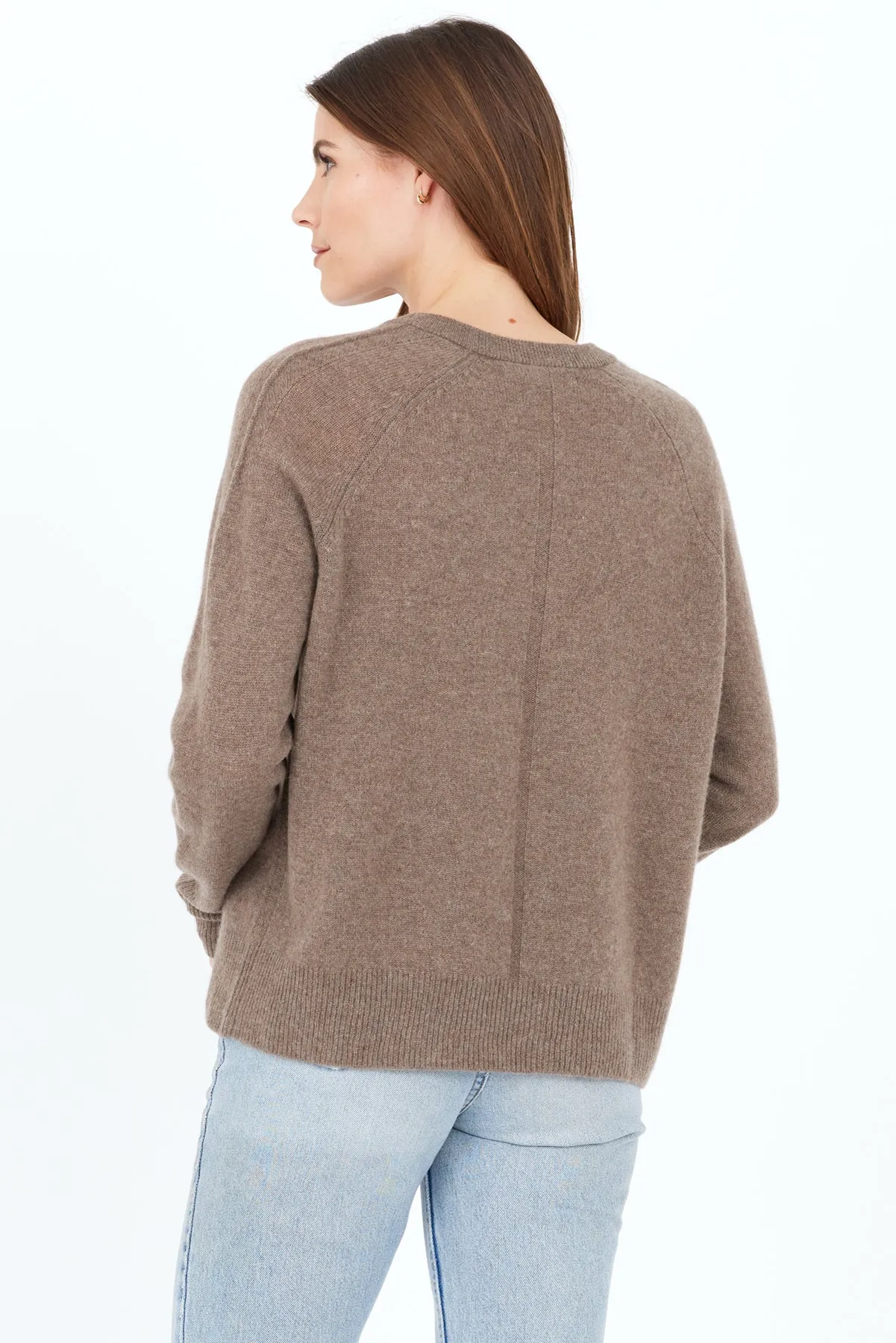 Sloane Cashmere V-Neck - Chocolate