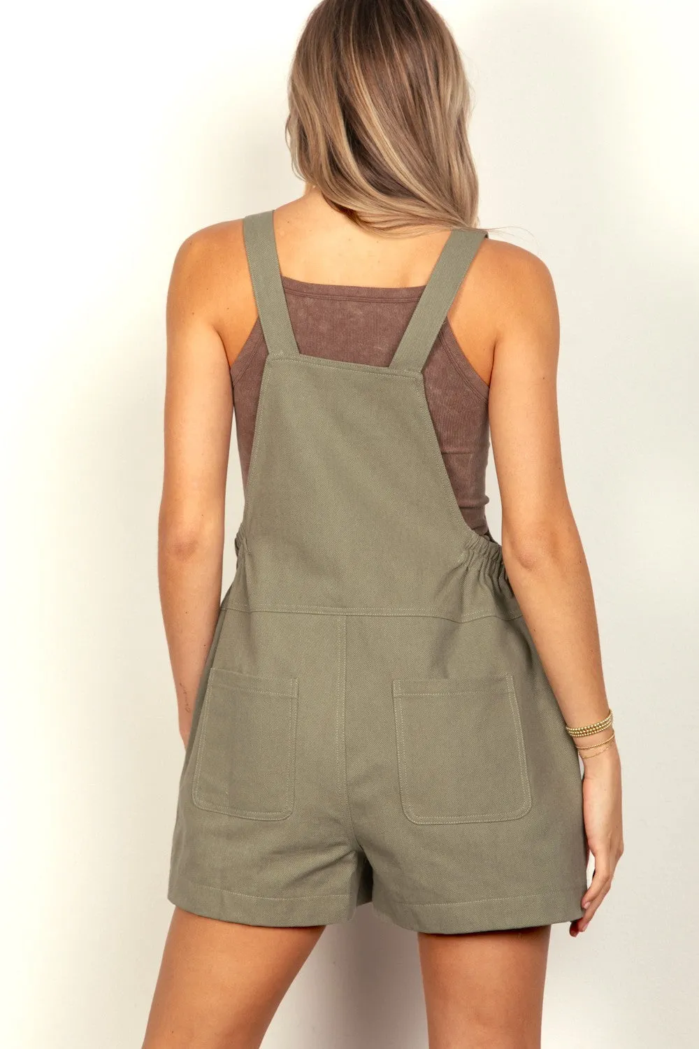 Suspender Shortalls in Green