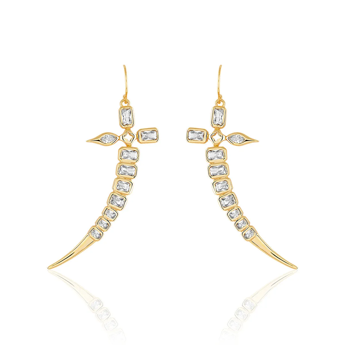 Tennis Sword Dangler Earrings