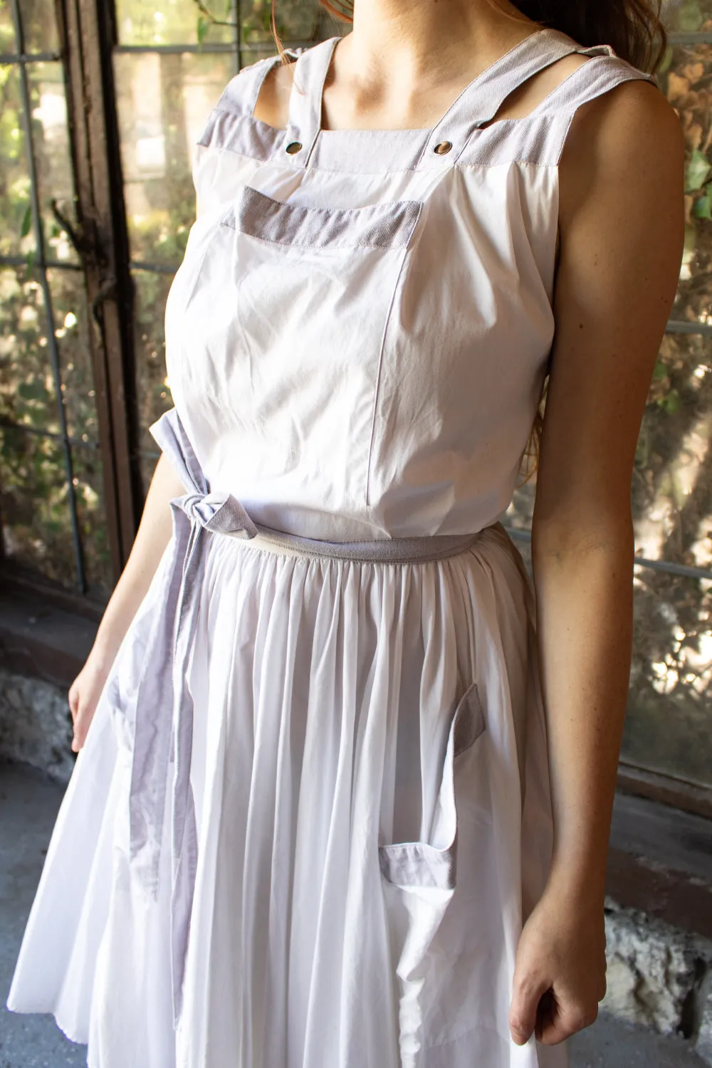 Vintage 1980s Lightweight Wrap Dress with Low Cut Back - Small