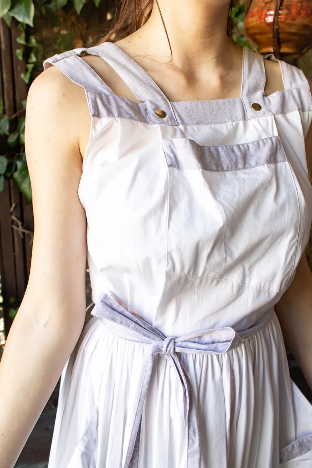 Vintage 1980s Lightweight Wrap Dress with Low Cut Back - Small